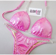 Pink Bikinis, Blonde Aesthetic, Pink Girly Things, Fashion Socks, Bras And Panties, String Bikinis, High Heels, Lingerie