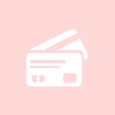 a pink background with a credit card