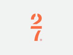 the number two is shown in orange on a white background