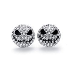 PRICES MAY VARY. Title: hanreshe Crystals Skull Stud Earrings Jack Silver Color Circle Small Earrings Nightmare Before Christmas Cartoon Gothic Jewelry for Women and Girls. Product Type: Departments > Women > Jewelry > Earrings > Stud Nightmare Before Christmas Wedding Dresses, Christmas Wedding Dresses, Nightmare Before Christmas Wedding, Diamond Skull, Skeleton Earrings, Gothic Earrings, Romantic Jewellery, Punk Jewelry, Skull Jewelry