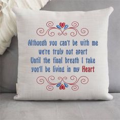 Memory Pillow Pattern, Memory Pillow From Shirt, Reading Pillows, Letter From Heaven, Mom Quotes From Daughter, In Loving Memory Quotes, Sweet Sayings, Memory Pillow, Horseshoe Crafts