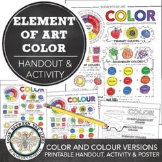 the color and activity book for children to use in their art project, with an image of