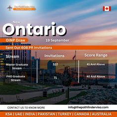 an advertisement for the upcoming event ondario, featuring images of canada and other countries