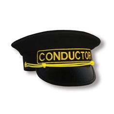 Complete your train conductor or retro costume with this classic Conductor Hat. Perfect for themed parties or Halloween, this fabric hat is one size fits most and adds an authentic touch to your outfit. The Party Aisle™ | The Party Aisle™ Conductor Hat - 6 Pack in Black | Wayfair Train Engineer Hat, Engineer Hat, Train Conductor, Plastic Dinnerware, Loot Bags