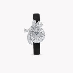 Discover the Tilda's Bow ladies' timepiece from Graff. Featuring a diamond bow set on diamond pavé dial & black satin strap. Delicate Diamond Rings, Diamond Drop Pendant, Classic Diamond Ring, Tied Ribbon, Diamond Drop Necklace, Round Diamond Earrings, Diamond Rings With Price, Diamond Earrings Studs Round, Expensive Jewelry Luxury