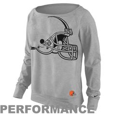 Nike Cleveland Browns Ladies Wildcard Epic Crew Performance Sweatshirt - Ash Cleveland Browns Sweatshirt, Cute Travel Outfits, Cleveland Rocks, Brown Sweatshirt, Brown Babies, Mama Style