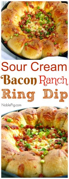 this bacon ranch ring dip is the perfect appetizer for any party