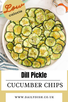 Dill Pickle Cucumber Chips Vegetable Soup Recipes Healthy, Garden Vegetable Recipes, Cabbage Steaks Recipe, Cucumber Chips, Cucumber Snacks, Dill Pickle Chips, Dehydrated Vegetables, Pickle Chips, Meatless Main Dishes