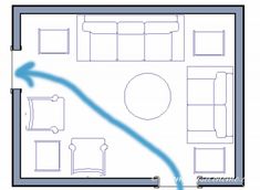 the floor plan for a living room is shown