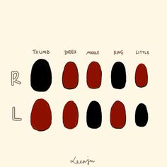 Nail Pattern Ideas Simple, Black Nail Designs Easy, Easy Painted Nails, Nail Paint Ideas Easy At Home, Nail Color Patterns, Band Nails Rock, Easy Nail Art Designs For Beginners, Single Color Nail Ideas, Nail Color Combo Ideas