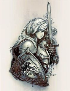 Feminine Armor, 29 Tattoo, Knight Tattoo, Armor Tattoo, Military Tattoos, God Tattoos