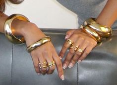 00s Mode, Chunky Jewelry, Funky Jewelry, Golden Girl, Looks Chic