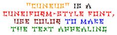 some type of font with different colors and styles on it, including the letters that are in