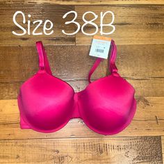 Nwt- Fuchsia Pink Bra For Women ~Size 38b ~Underwire, Lightly Padded, Adjustable Straps ~Smoke/Pet Free Home Pink Full Coverage Summer Bra, Summer Full Coverage Pink Bra, Stretch Pink Padded Bra, Pink Full Coverage Bra, Pink Fitted Full Coverage Bra, New Luxury Cars, Bra For Women, Convertible Bra, Cotton Bras