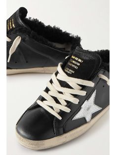 Winter Leather Slip-on Sneakers, Winter Lace-up Sneakers With Leather Sole, Winter Slip-on Sneakers With Textured Sole, Winter Low-top Sneakers With Leather Sole, Winter Leather Sneakers With Studded Rubber Outsoles, Bonfire Fits, Backless Sneakers, Golden Goose Outfit, Signature Styles