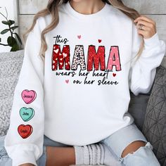 Mom Valentine Shirt, Mama Valentine Shirt, Valentines Shirt Ideas, Diy Valentine's Shirts, Valentine Shirts Vinyl, Customized Shirts, Png Shirt, Valentine Png, Heart Png