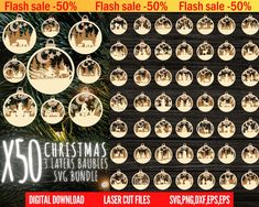 christmas baubles svg bundle - 50 % off, flash sale 30 % off