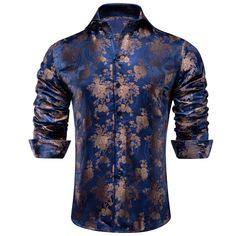 This is the perfect shirt for any man who wants to look stylish and sophisticated. The paisley print is elegant and timeless, and the shirt fits comfortably and looks great on anyone. Whether you're dressing up for a special event or just want to feel your best, this is the shirt for you. Handmade 100% Silk Paisley Dry Clean Only We offer: | FREE RETURNS| 1-YEAR WARRANTY| 30-DAY MONEY-BACK GUARANTEE| 100% SECURE CHECKOUT Formal Long Sleeve Paisley Print Shirt, Gold Formal Shirt For Summer, Summer Formal Gold Shirt, Elegant Long Sleeve Shirt With Paisley Print, Patterned Long Sleeve Shirt For Semi-formal Occasions, Elegant Floral Print Shirt For Party, Elegant Floral Print Party Shirt, Elegant Festive Party Shirt, Formal Fitted Shirt With Paisley Print