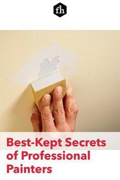 the best kept secrets of professional painters book cover with hands holding a block of paper