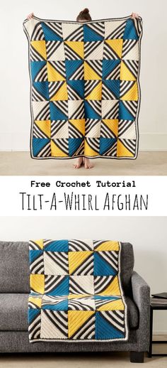 the free crochet pattern for this blanket is easy to make and looks great