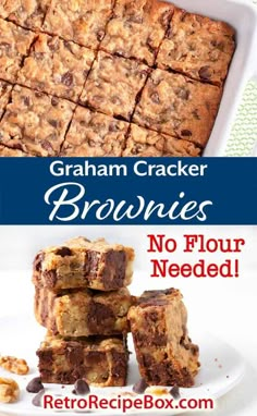 graham cracker brownies no flour needed