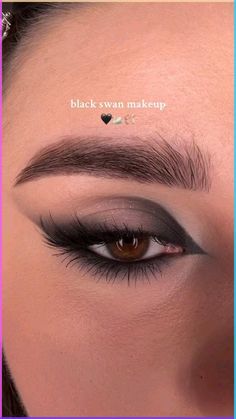 Black swan makeup, bold eye makeup, bold eyeshadow, eye makeup, winter eye makeup, smokey eye, femme fatale makeup...