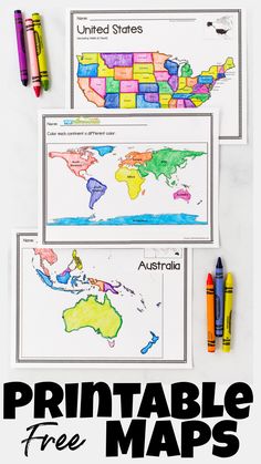 printable maps for kids with markers and crayons