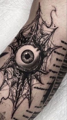 a man's arm with an all seeing eye tattoo on it