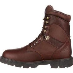 Georgia Men's Homeland 8" Steel Toe Waterproof Work Boot - Brown - G107 On Sale Now! This Item Ships FREE! Georgia waterproof system 900 denier CORDURA® Full-grain waterproof leather Steel shank ASTM F2413 protective toe classification ASTM F2413 electrical hazard standard Direct attached oil-resistant PVC outsole TDC (Technology Driven Comfort) polyurethane insole 8 Inches in height G107 Brown Work Boots, Good Work Boots, Hard Working Man, Georgia Boots, Work Boots Men, Work Boot, Medium Brown, Work Boots, Brown Boots