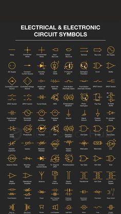 the electrical and electronic circuit symbols