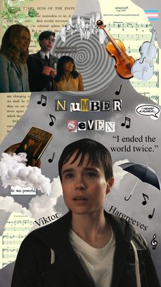 a collage of people and music notes