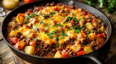 Hobo Casserole Rustic Ground Beef and Potato Bake – Naomi's Recipes Hobo Casserole, Casseroles Easy, Hamburger Potato Casserole, Beef Skillet, Hamburger Dishes, Crushed Potatoes, Ground Beef And Potatoes, Potato Bake, Cheeseburger Casserole