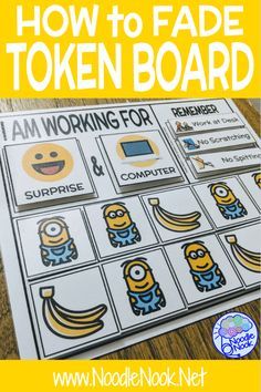 an image of how to fade token board with the words i am working for bananas