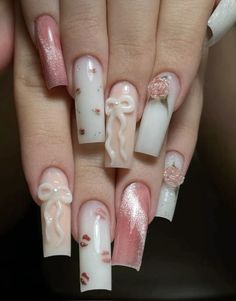 Christian Dior Nails, Luv Nails, Lily Nails, Diy Acrylic Nails, Colored Acrylic Nails, Acrylic Nails Coffin Pink