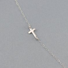 Cross Necklace Women, Sideways Cross Necklace, Dainty Cross Necklace Gold, Christian Jewelry, Small Cross, Silver Cross Necklace, Cross Choker, Minimalist Necklace Dainty Cross Necklace. Beautiful and stylish as a choker necklace, short layering necklace or alone. Choose from sterling silver or 14kt gold filled. All high quality components -Sterling Silver or 14kt Gold Filled -Tiny Cross measures 16mm x 6 mm -Sterling Silver or 14kt Gold Filled Chain -Sterling Silver or 14kt Gold Filled Spring C Adjustable Minimalist Cross Necklace, Sideways Cross Necklace Silver, Mother Daughter Necklaces Set, Cross Necklace Gold, Sideways Cross Necklace, Dainty Cross Necklace, Cross Necklace Women, Cross Necklace Sideways, Cross Choker