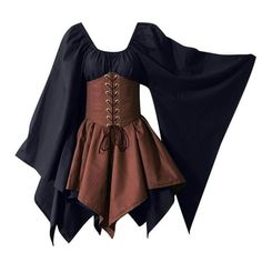 Patlollav Womens Costumes Gothic Retro Long Sleeve Corset Dresses Long Sleeve Mid-Calf Dress Color/Size: Black/S Gender: Women/Female/Girl It is made of high quality materials, durable enought for your daily wearing. I am sure you will like it! If you have any questions about this products, please feel free to contact us. We will contact you within 24 hours to provide you with a better solution. KEY: Womens fall fashion 2022, Christmas gifts, Womens plus size clearance, My orders Color: Beige. Long Sleeve Corset Dress, Medieval Costume Women, Irish Dress, Long Sleeve Corset, Medieval Cosplay, Corset Skirt, Medieval Costume, Mini Dress Fashion, Medieval Dress