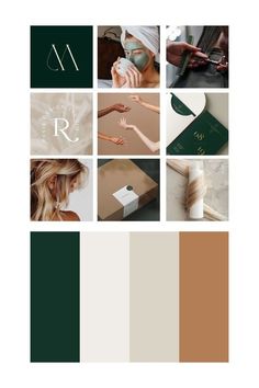 the color scheme is green, brown and white