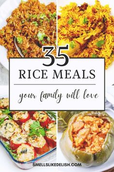 rice meals with the words 25 rice meals your family will love