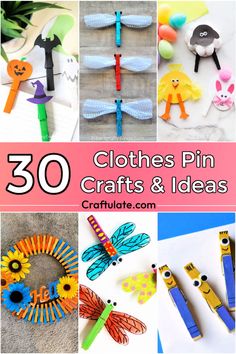 some crafts and activities for kids to do with clothes pin crafts and ideas that are fun