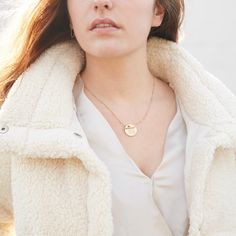 All the rage in beige. XOXO❤️ Elegant Everyday Engraved Medallion Necklace, Elegant Personalized Round Pendant Medallion Necklace, Elegant Personalized Round Medallion Necklace, Chic Everyday Personalized Jewelry, Chic Personalized Initial Pendant Jewelry, Personalized Chic Initial Pendant Jewelry, Everyday Round Pendant Toggle Necklace, Tarnish Resistant Round Toggle Necklace For Gift, Tarnish Resistant Round Toggle Necklace Gift