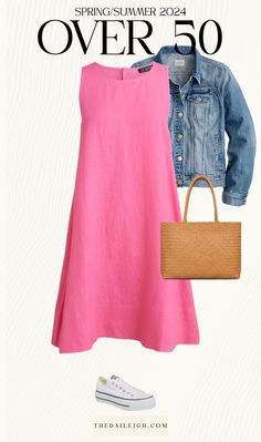 Summer outfits for women over 50, spring outfits for women over 50, outfit ideas for women over 50 Summer Fashion For Women Over 40, Outfit Ideas For Women Over 40, Pink Outfit Summer, Dresses For Women Over 50, 50s Outfits, Stylish Outfits For Women Over 50, Over 60 Fashion