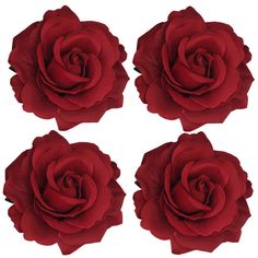 PRICES MAY VARY. 1.Diameters:9cm/3.5inch,weight:10g/pcs,50g/pack 2.Great for Flamenco classes or Mexican theme parties! Lovely quality ,Stunning with 50s, Pin Up and Rockabilly outfit 3.These roses are entirely handmade,starting with the preparation of the fabric,They are made from a variety of satin fabrics Each flower has a combination brooch pin and hair clip backing. They can be clipped to hair,belts,ribbons on hats,handbags,headbands or pinned to thin garments such as shirts, thin coats, dr Rose Flower Brooch For Party, Red Hair Accessories With Handmade Flowers For Party, Red Handmade Flower Brooches For Wedding, Red Flower Hair Clip, Mexican Hairstyles, Red Rose Hair Clip, Hairpin Accessories, Hair Brooch, Rockabilly Outfits