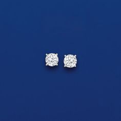 Ross-Simons - .75 ct. t. w. Diamond Stud Earrings in 14kt White Gold. Timeless beauty shimmers in a classic fashion statement with these sparkling .75 ct. t. w. round diamond stud earrings. Perfect for any occasion, they complete your look with impeccable charm. Set in polished 14kt white gold. Post closure. Diamond birthstones are the perfect gift for April birthdays. Classic Diamond Earrings With Matching Pair, Classic Diamond Cut White Gold Earrings, Classic Diamond Cut Diamond Earrings For Formal Occasions, Classic White Gold Diamond-cut Earrings, Classic White Gold Diamond Cut Earrings, Classic White Gold Diamond Earrings With Accents, Classic Diamond Earrings With Prong Setting For Formal Occasions, Classic White Diamond Earrings, Classic White Gold Round Cut Earrings