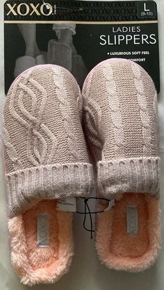 You are buying a pair of Ellen women's slippers, size large 9. These pretty blush slip on slippers feature: round toe; comfortable covered cushioned footbed; sure grip soles for safety. It retails for $32. Winning bidder to pay shipping costs. All items come from a smoke-free home. Items shipped free that are returned will be refunded less all shipping costs. Thanks for looking and good luck! Slip On Slippers, Women's Slippers, Home Items, Free Items, Womens Slippers, 9 And 10, Crochet Hats, Slippers, Blush