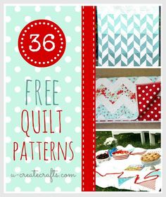 an image of free quilt patterns with text overlay