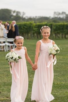 Flower Girls Dresses Blush Pink, Flowergirls Dress Pink, Light Pink Flower Girl Dress, Flower Girl Pink Dress, Older Flower Girl, Flower Girl Dresses Pink, Blush Pink Flower Girl Dress, Newport Vineyards, Fall Flower Girl Dresses