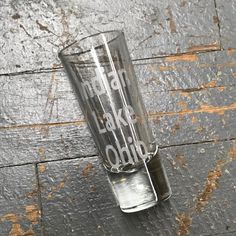 Tall Shot Glass Double Shooter Indian Lake Ohio Block Night Out, Water Bottle