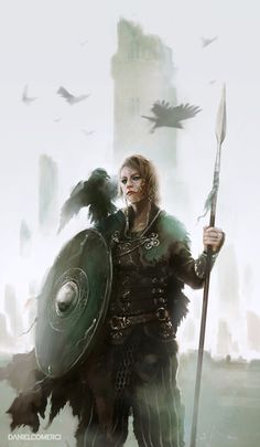 heroineimages: “ foxy-nerdy: “Kalinnen Shield Maiden by Daniel Comerci ” @we-are-viking You were looking for shieldmaidens earlier? ” Viking Oc, Epic Artwork, Baba Jaga, Half Elf, Illustration Fantasy, Celtic Warriors, Jaime Lannister, Shield Maiden, Arya Stark