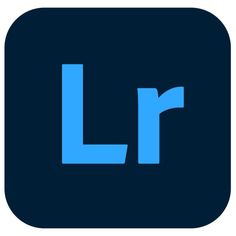 the lr logo is shown in blue and black, with white letters on it