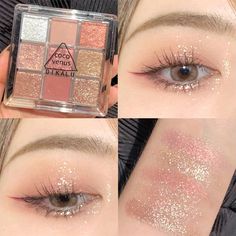 9 Colors Transparent Eye Shadow Makeup Ala Korea, Makeup Asia, Make Up Mata, Make Up Kits, Shiny Makeup, Shimmer Eye Makeup, Shimmer Eyeshadow Palette, Mekap Mata, Eye Pigments